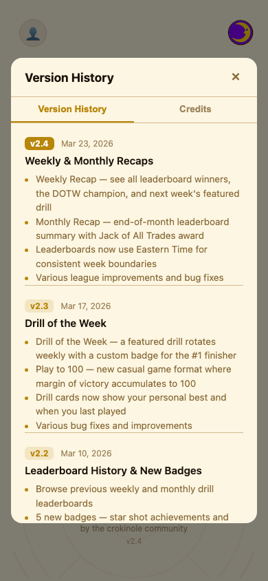Profile icon on home screen